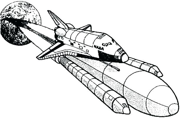 610x400 Space Ship Coloring Pages