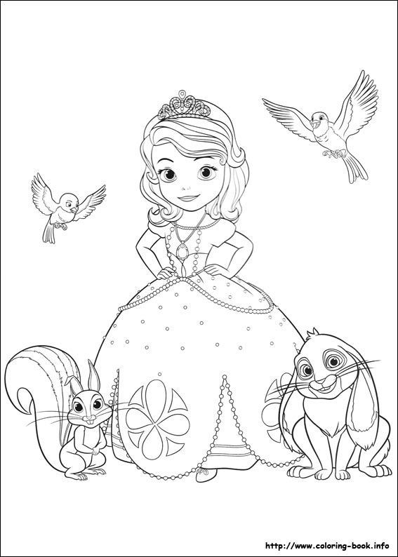 567x794 Sofia The First Coloring Picture Savannah Birthday