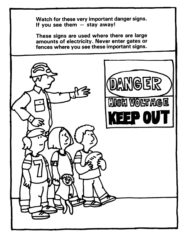 598x775 Electrical Safety Coloring Page