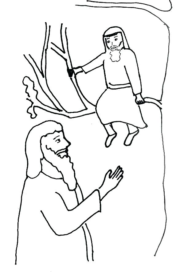 638x884 Zacchaeus Coloring Page
