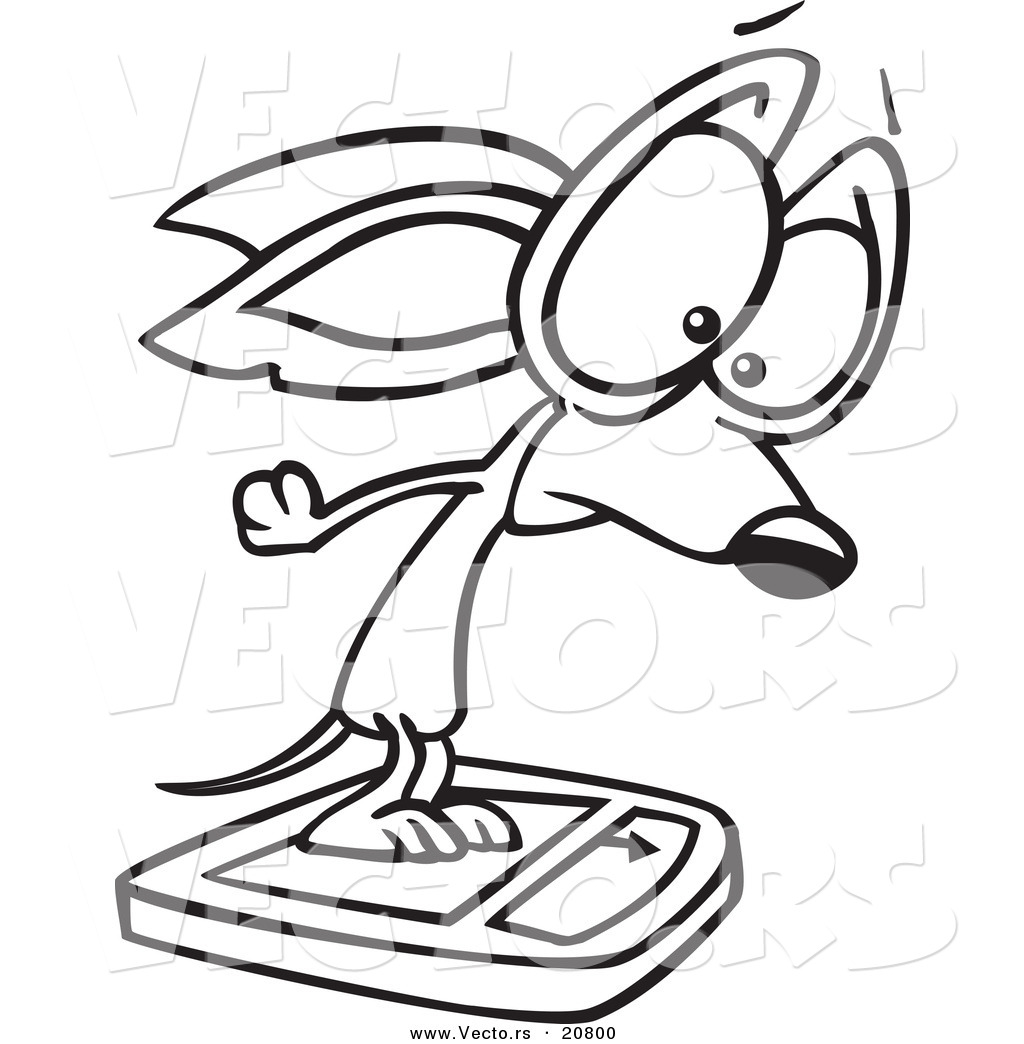 1024x1044 Vector Of A Cartoon Chihuahua On A Scale