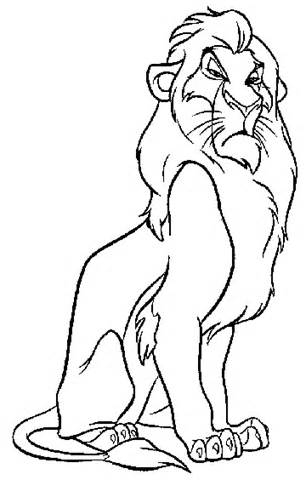306x480 Scar Coloring Page Scar Lion King Coloring Pages Keanuville