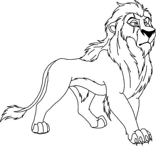 600x562 The Lion King Awesome Scar Coloring Page