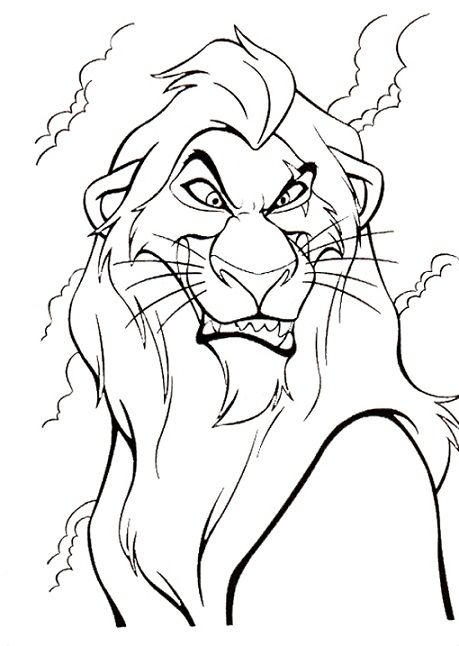 459x646 Disney Villains Coloring Page Scar Disney Coloring Pages