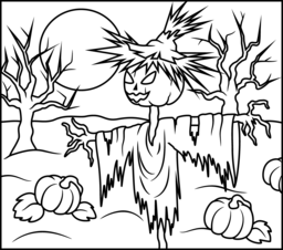 256x226 Scarecrow Coloring Page Printables Apps For Kids