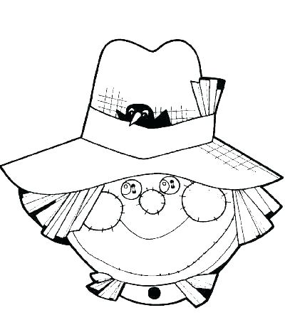 400x443 Scarecrow Coloring Pages Girl Sheets Halloween
