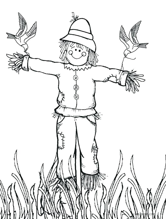 655x864 Scarecrow Coloring Pages Printable