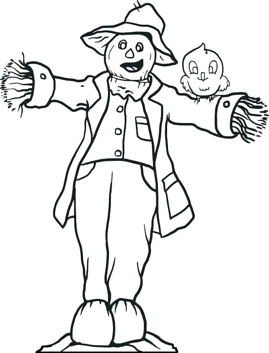 533x700 Scarecrow Coloring Pages Scarecrow Coloring Pages Printable Free