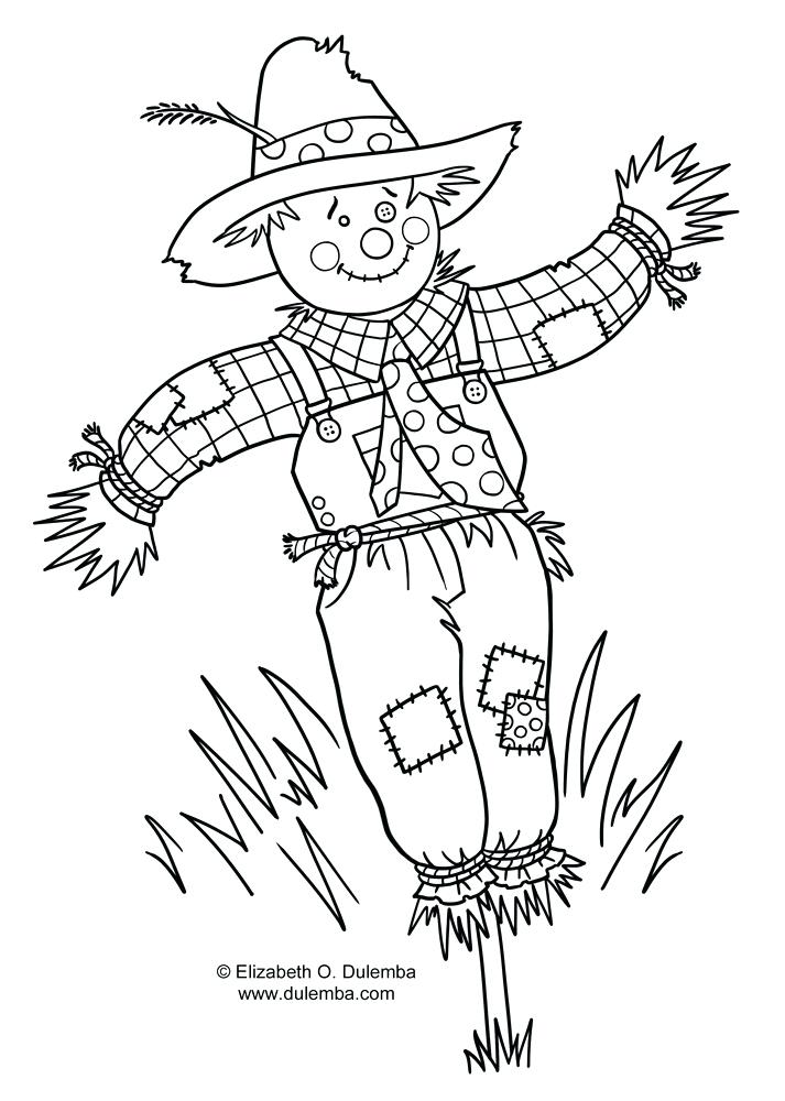 713x1000 Free Scarecrow Coloring Pages