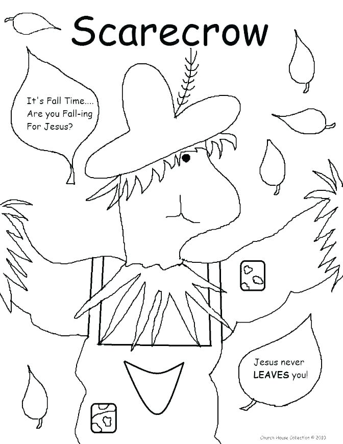 672x870 Scarecrow Coloring Pages