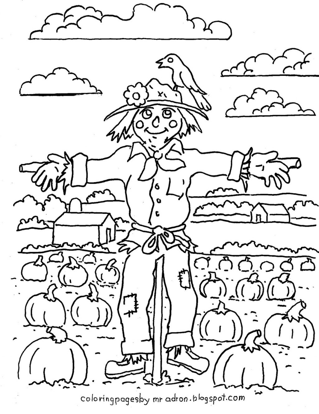 1024x1327 Nice Decoration Scarecroworing Pages With Printable For Lively