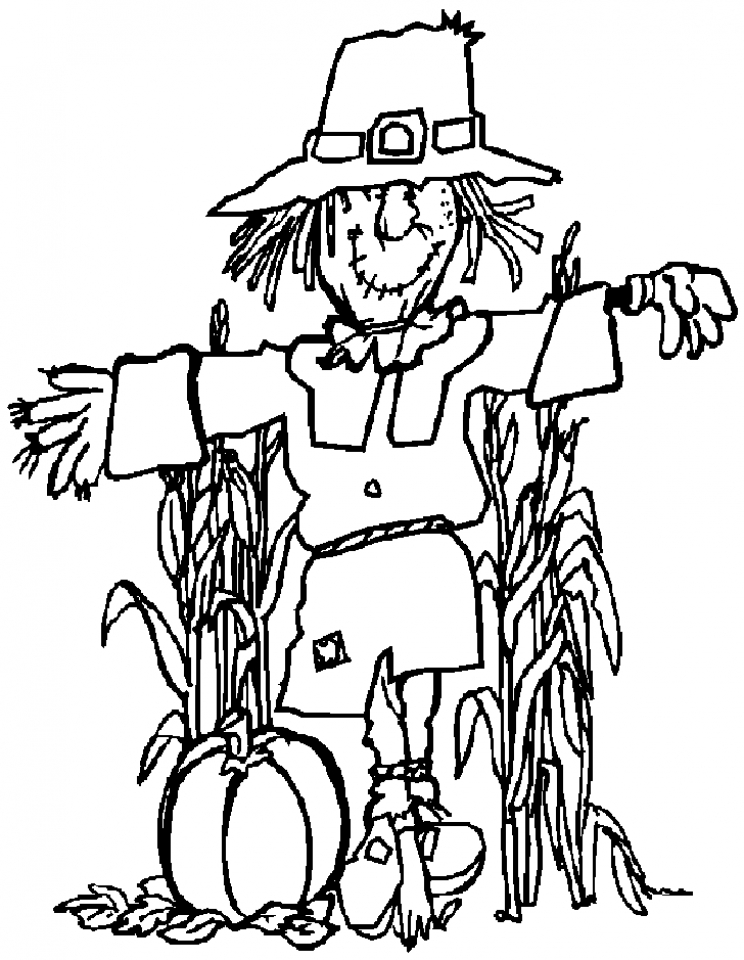 744x960 Get This Scarecrow Coloring Pages To Print For Kids Kifps !