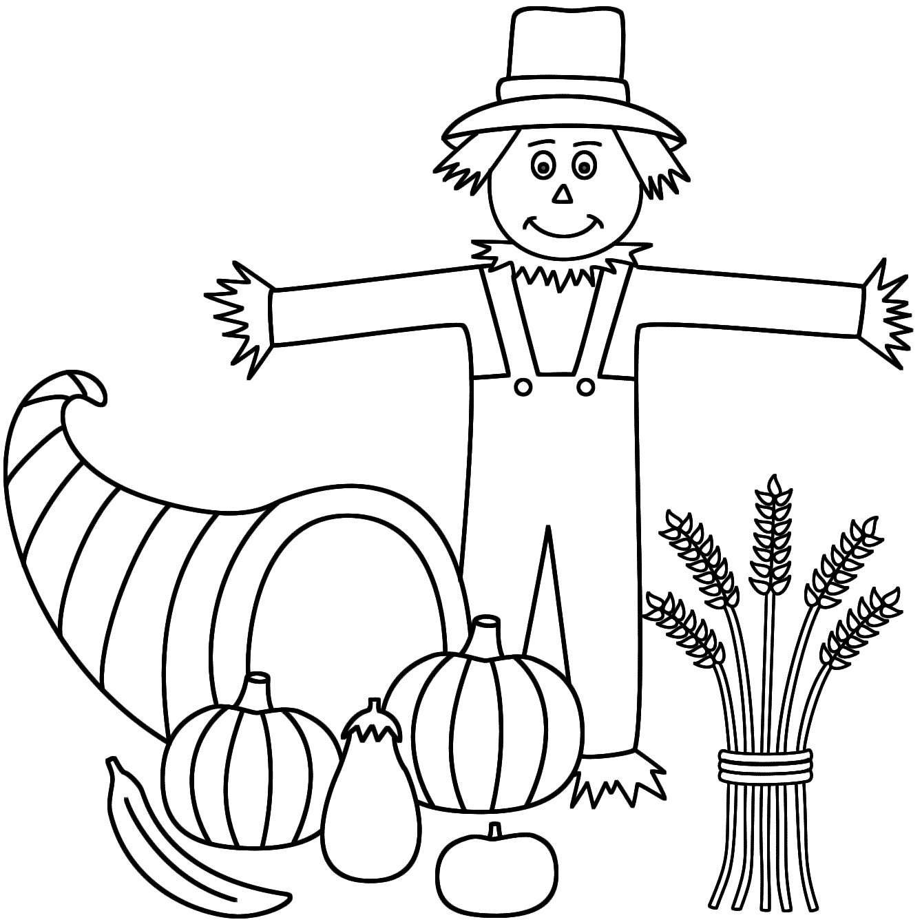 1339x1339 Scarecrow Coloring Pages For Toddlers In Pretty Print Draw Cool