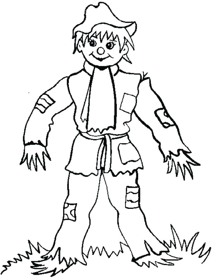 709x923 Scarecrow Coloring Pages Scarecrow Coloring Pages Kids Coloring