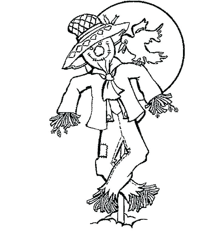736x762 Scarecrow Coloring Pages To Print Coloring Pages Scarecrow