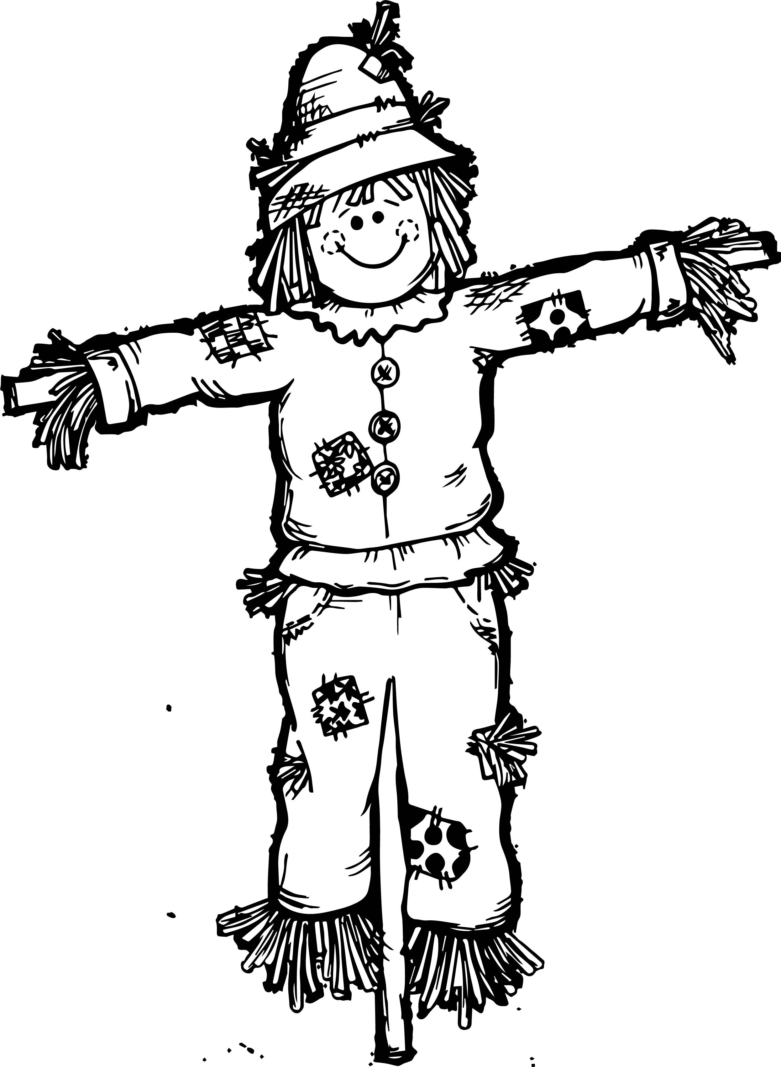 2492x3406 Simplified Scarecrow Coloring Page Printable Pages Print Color