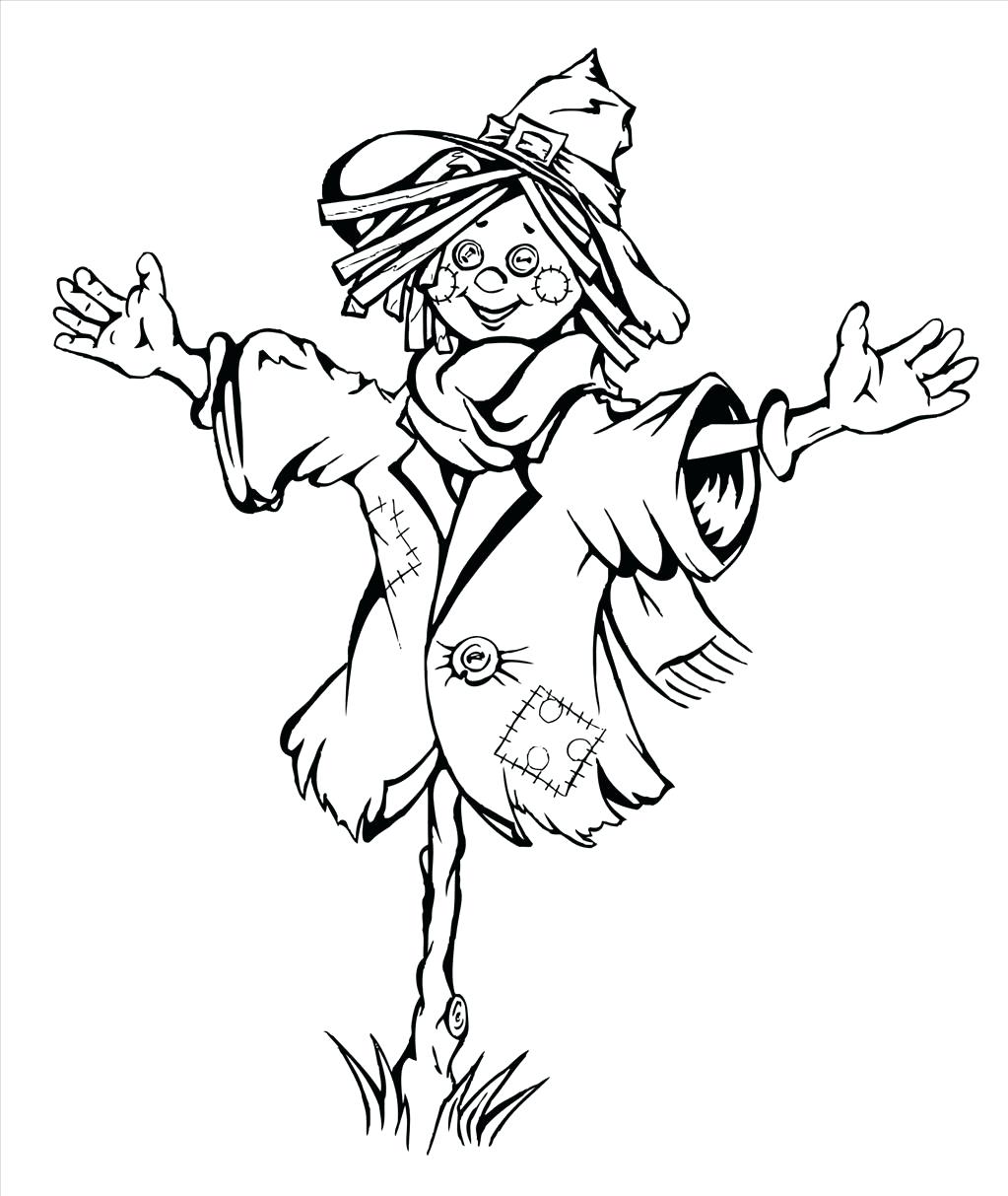 1023x1213 Coloring Pages Scarecrow Coloring Page Best Pages Wall Picture