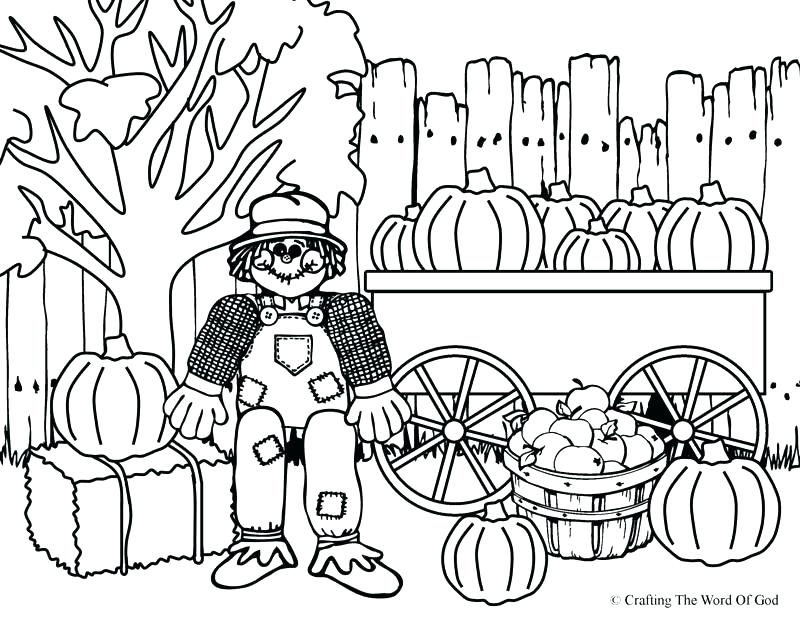 800x619 Free Printable Scarecrow Coloring Sheets