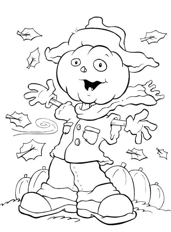 561x759 Halloween Coloring Pages Scarecrow