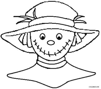427x378 Printable Scarecrow Coloring Pages For Kids