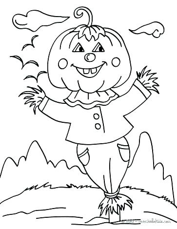 363x470 Free Printable Scarecrow Coloring Pages
