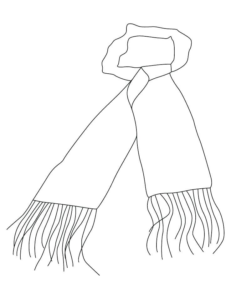 738x954 Scarf Coloring Page S S Christmas Scarf Coloring Pages