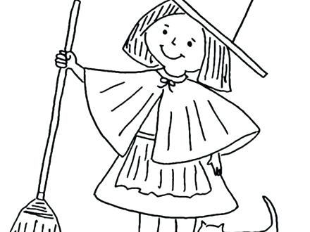 440x330 Witch Coloring Page