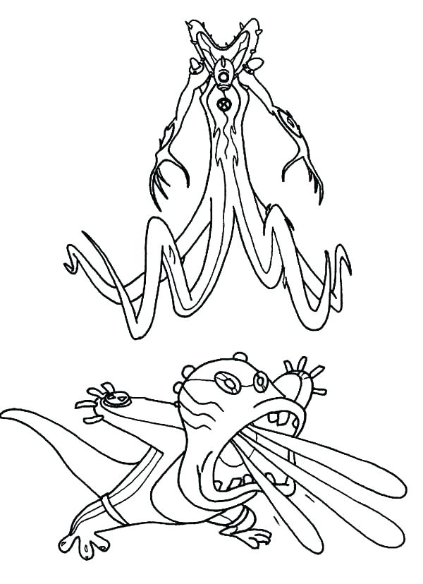600x828 Alien Coloring Pages Scary Alien Coloring Pages Ben Ultimate