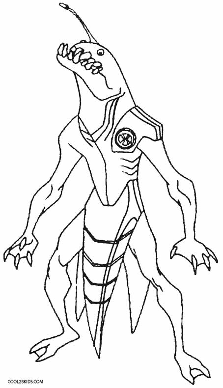 454x790 Printable Alien Coloring Pages For Kids