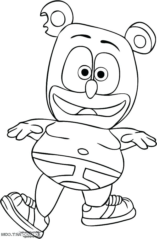 600x911 Awesome Zombie Coloring Pages For Gummy Bear Zombie Coloring Pages