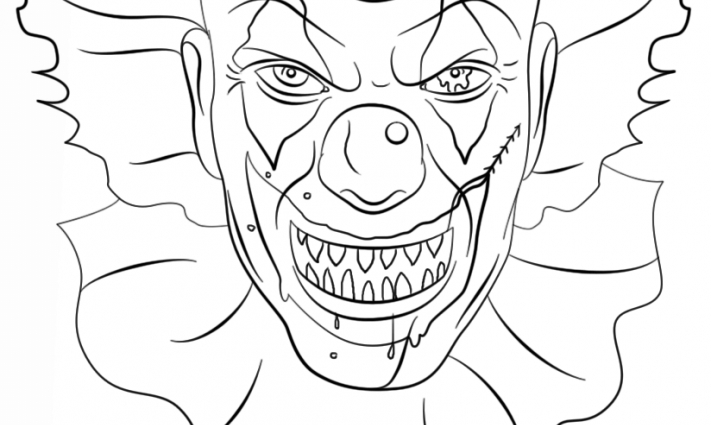 711x425 Gorgeous Coloring Pages Of Scary Clowns Gallery Diy Coloring Page