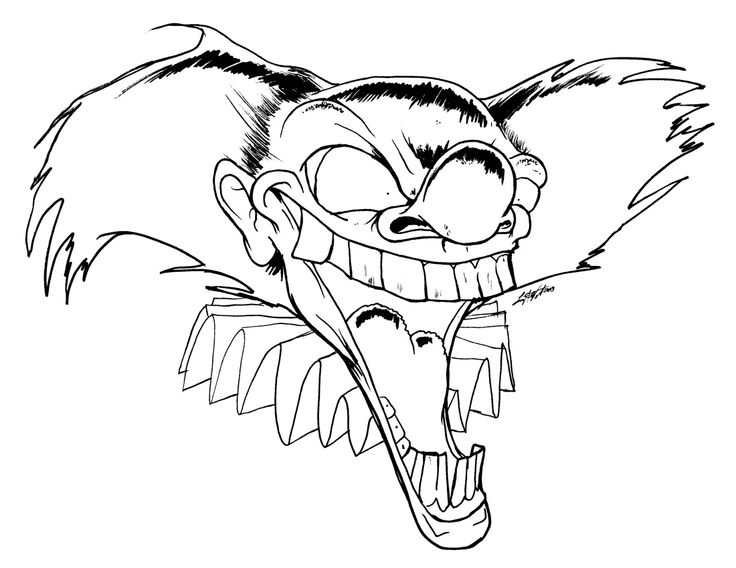 736x568 Scary Clown Coloring Pages Scary Clown Coloring Pages Coloring