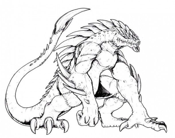 610x483 Scary Dinosaur Coloring Pages Scary Dinosaur Coloring Pages