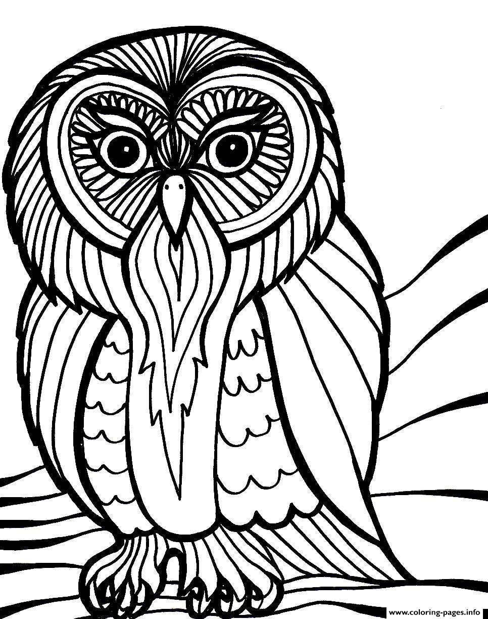 966x1224 Scary Halloween Owl Coloring Pages Printable