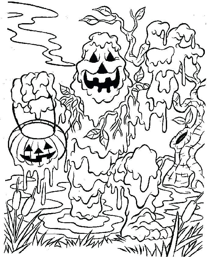 679x843 Scary Halloween Printable Coloring Pages Printable Clip Art Scary