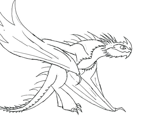 600x498 Scary Dragon Coloring Pages Scary Dragon