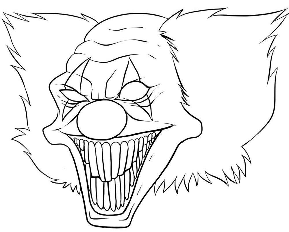 1000x804 Scary Halloween Coloring Pages Free Large Images Inside Sharry
