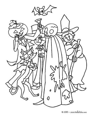 364x470 Halloween Monsters Coloring Pages