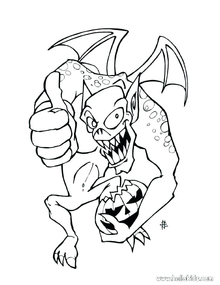 728x941 Scary Halloween Coloring Sheets