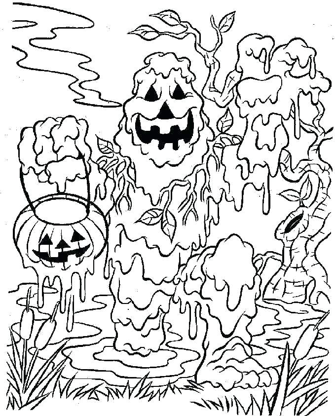 679x843 Scary Halloween Printable Coloring Pages Scary Creepy Printable