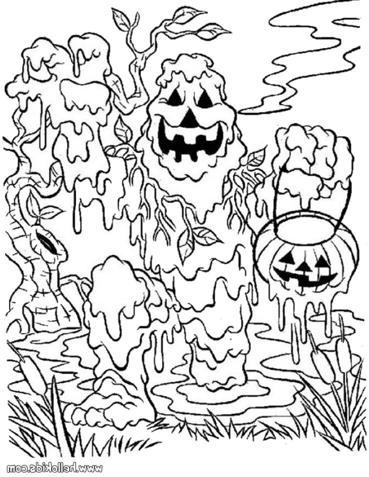 738x954 Scary Halloween Coloring Sheets Scary Halloween Coloring Pages