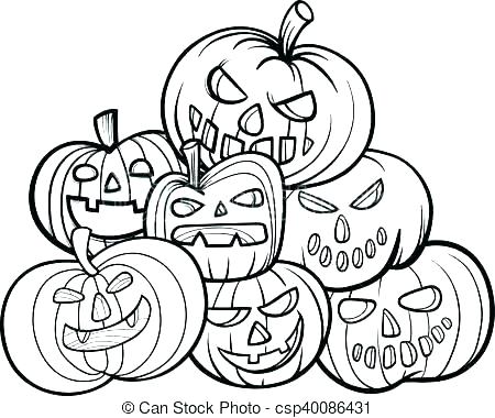 450x380 Pumpkin Patch Coloring Page Scary Pumpkin Faces Coloring Pages