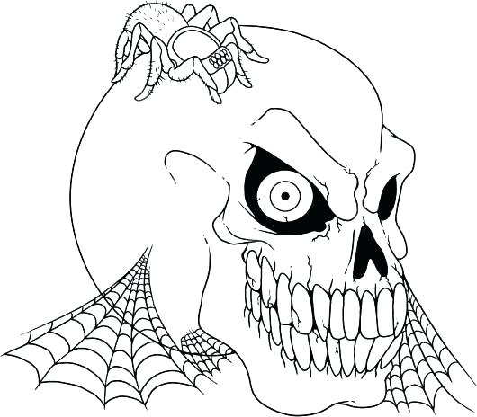 530x464 Scary Coloring Pages Scary Coloring Pages Devil Face Clown Scary