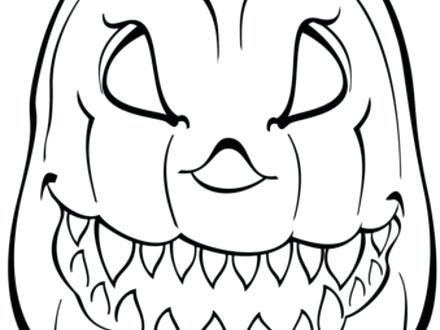 440x330 Scary Pumpkin Coloring Page Free Printable Pages S Cartoon Hom