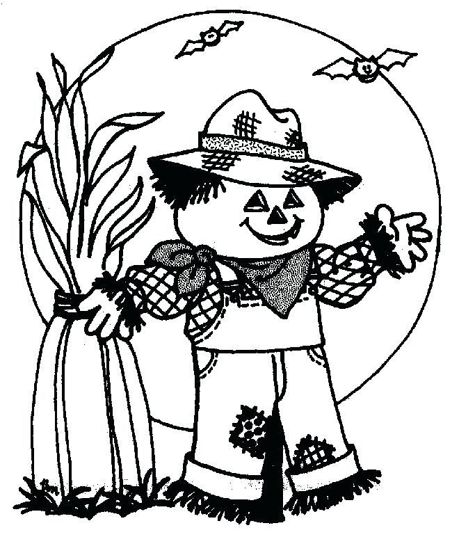660x772 Free Scarecrow Coloring Pages Scary Coloring Page Scary Scarecrow