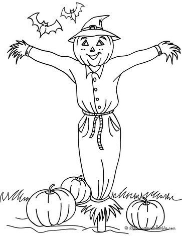 363x470 Scarecrow Coloring Pages