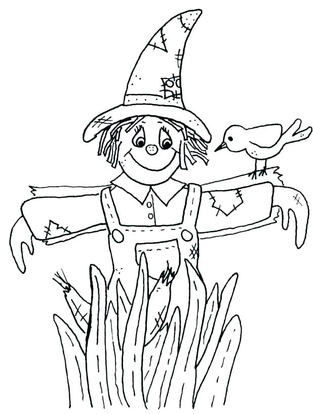 618x816 Scarecrow Coloring Sheet