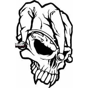 300x300 Scary Coloring Pages For Adults Joker Skull Face