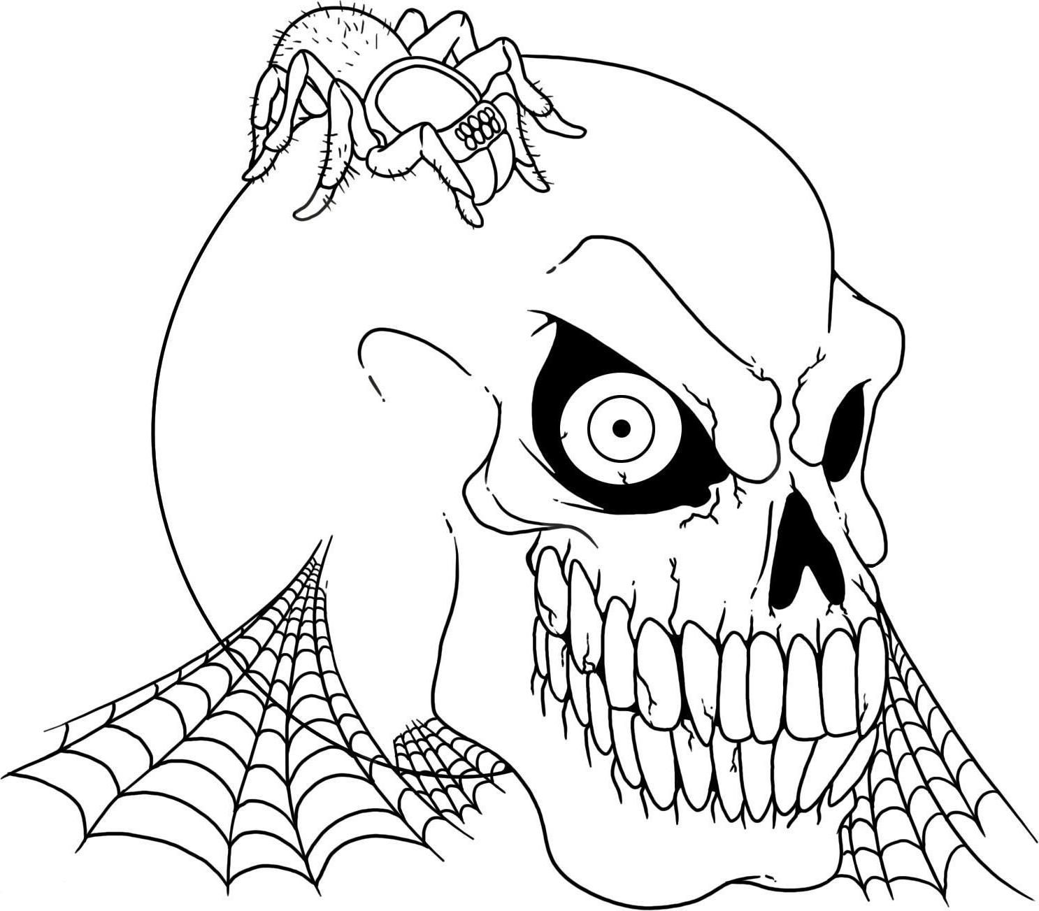 1486x1303 Scary Halloween Skulls Coloring Pages Halloween Coloring Pages