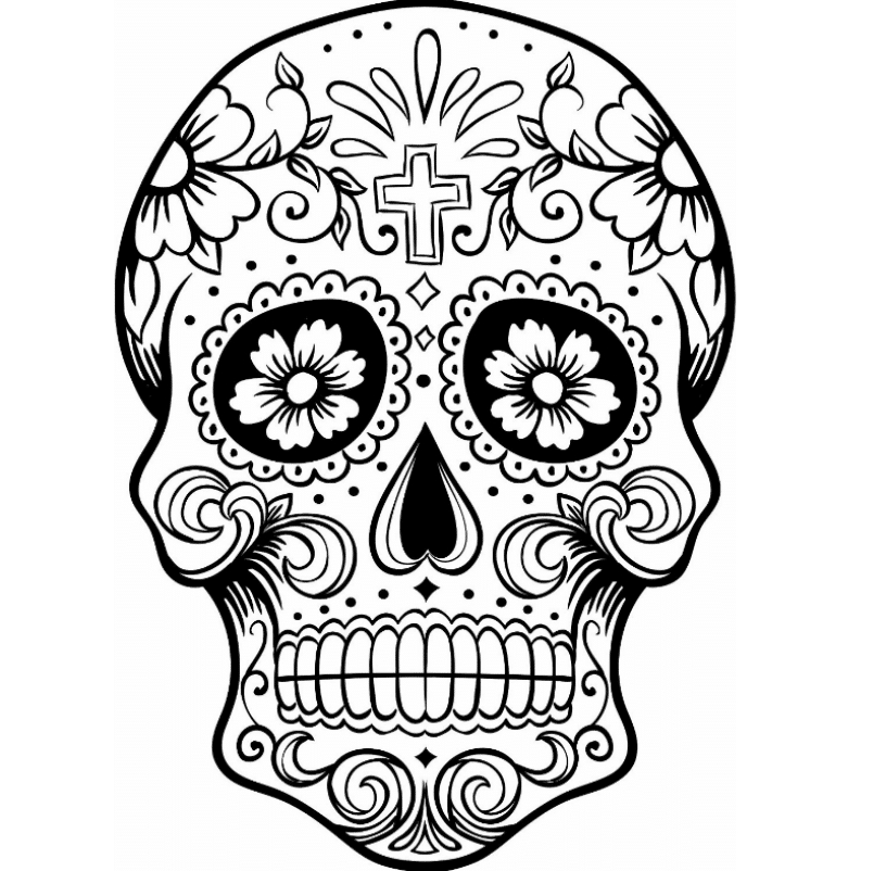 816x802 Skull Adult Coloring Pages Fun Time